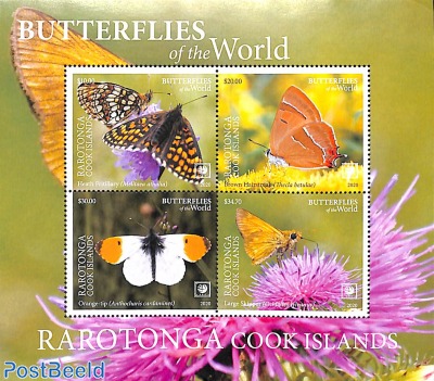 Rarotonga, butterflies 4v m/s