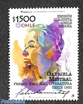 Gabriela Mistral 1v, joint issue Spain
