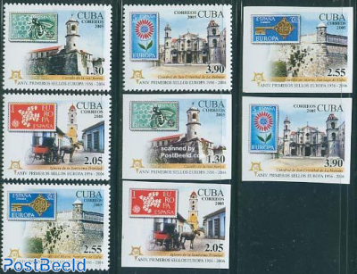 50 Years Europa stamps 8v (4v perf, 4v imperf.)