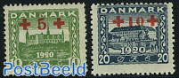 Red Cross overprints 2v