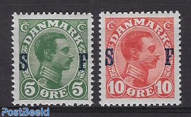 S F Overprints (military stamps) 2 v