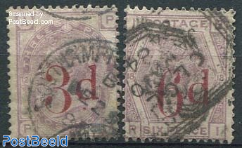 Overprint, Queen Victoria 2v