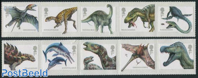 Prehistoric animals 10v s-a