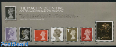 Machin Definitives s/s (1v gold)