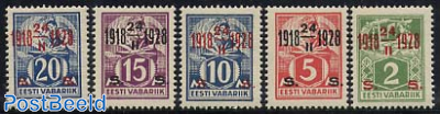 Definitives, overprinted 5v