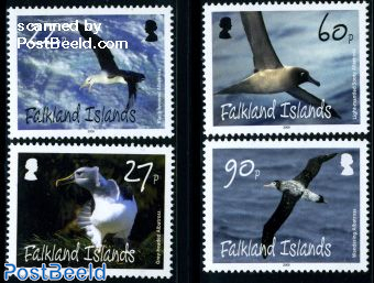 Birds, albatross 4v