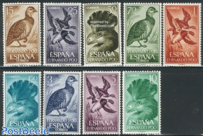 Definitives, birds 9v