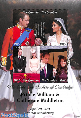 Prince William & Kate 10 years wedding 4v m/s