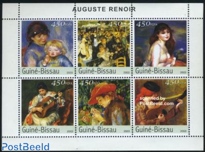 Renoir paintings 6v m/s