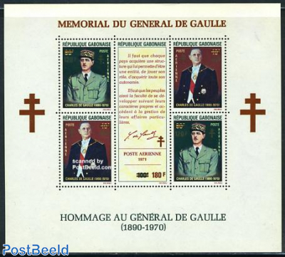 Charles de Gaulle overprints s/s