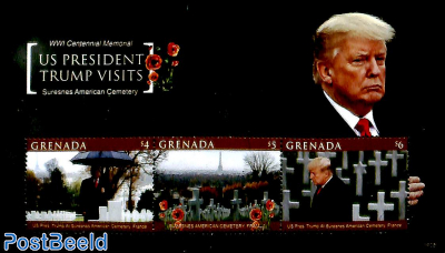 Trump visits American cemetery 3v m/s