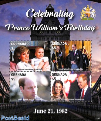Prince William Birthday 4v m/s
