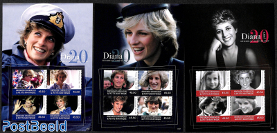 Princess Diana, 20 Years in Memoriam 12v (3 m/s)