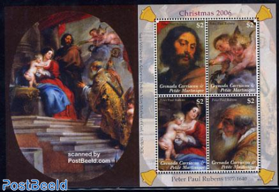 Christmas, Rubens paintings 4v m/s