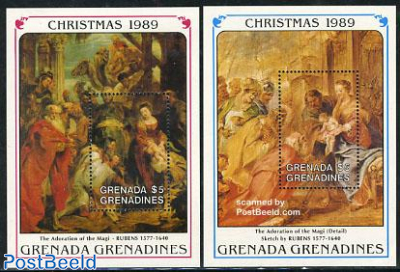 Christmas, Rubens paintings 2 s/s