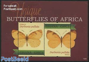 Unique butterflies of Africa s/s