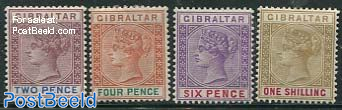 Definitives, Queen Victoria 4v