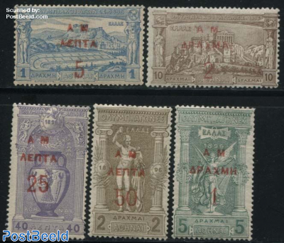 Olympic games, overprints 5v