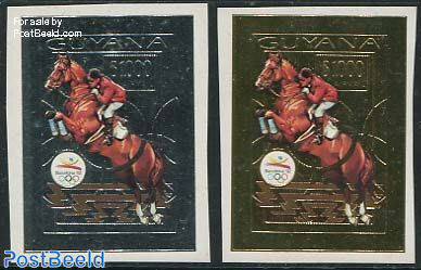 Olympic Games 2v, silver/gold, imperforated