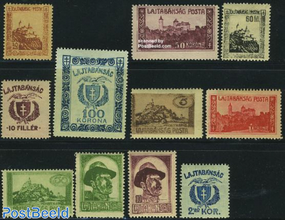 OLD 13 used postal stamps, MAGYAR KIR POSTA Hungary, 1900s HIVATALOS FILLER