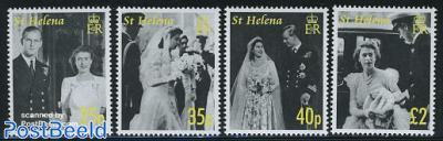 Elizabeth II 60th wedding anniversary 4v