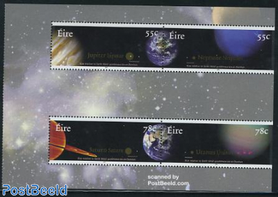 Planets booklet pane (right side imperforated)