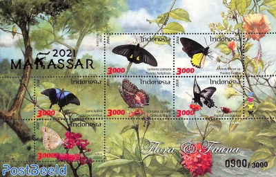 Makassar, butterflies 6v m/s