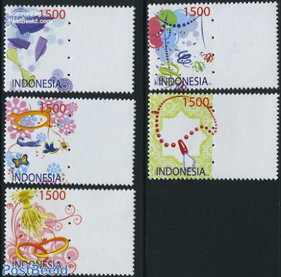 Personal greeting stamps 5v