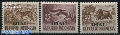 Animals, RIAU overprints 3v