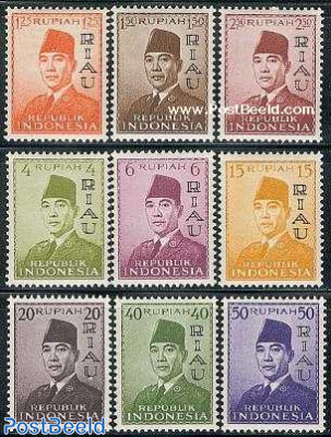 RIAU overprints 9v