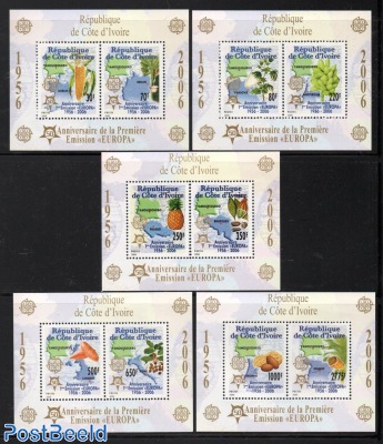 50 Years Europa Stamps 5 s/s