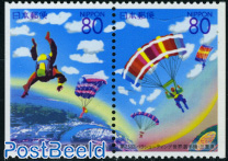 Parachute jumping booklet pair