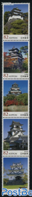 Japanese Castle Series No. 5 5v [::::]