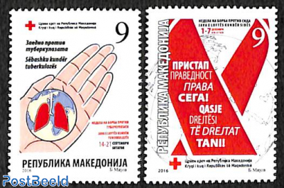 Welfare stamps, Red Cross 2v