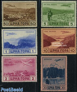 Airmail definitives 6v, views