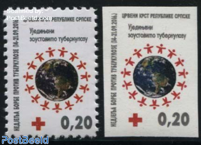 Red Cross, Anti-Tuberculosis 2v (perforated & imperforated)