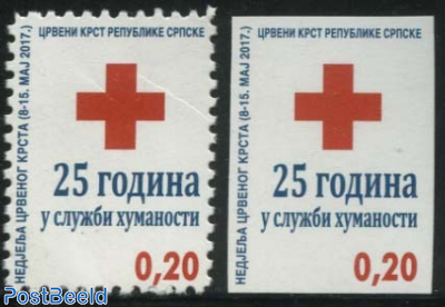 Red Cross Week 2v (1v imperforated)