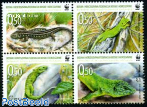 WWF, Green Balkan lizard 4v [+]