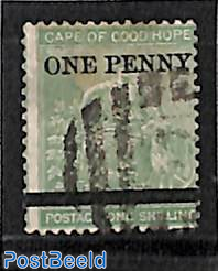 ONE PENNY on 1sh overprint, 1v