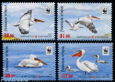 WWF, Dalmatian Pelican 4v