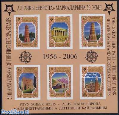 50 Years Europa stamps 6v m/s imperforated