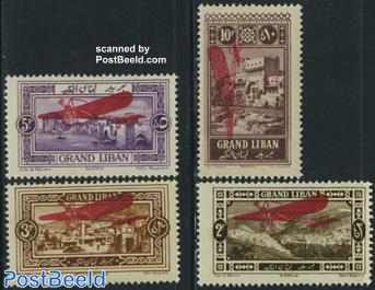 Airmail overprints 4v