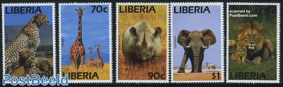 African animals 5v