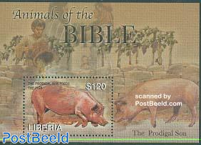 Animals of the bible s/s, Pigs
