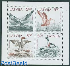 Baltic sea, birds 4v [+], joint issue Estl./Lith.S