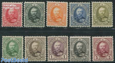 Definitives 10v, Adolph