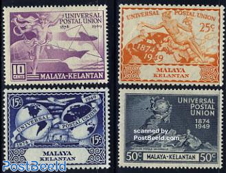 Kelantan, 75 years UPU 4v
