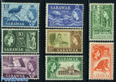 Sarawak, definitives 8v