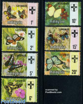 Sarawak, butterflies 7v