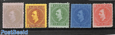 Sarawak, Definitives 5v